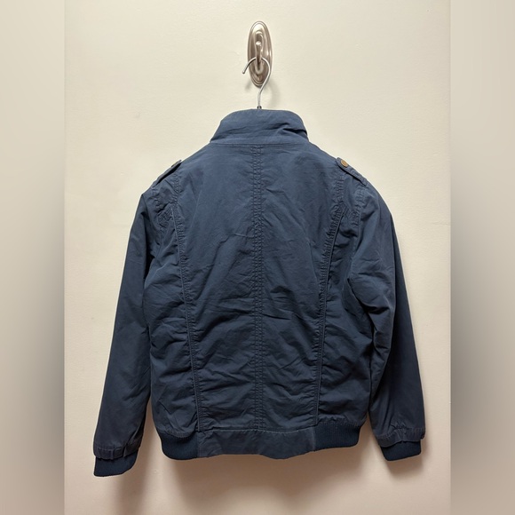 Free ship - Roadster Co. Women's Navy and Tan Bomber Jacket - Picture 6 of 9